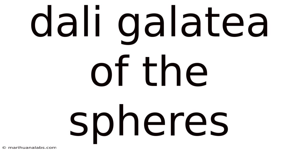 Dali Galatea Of The Spheres