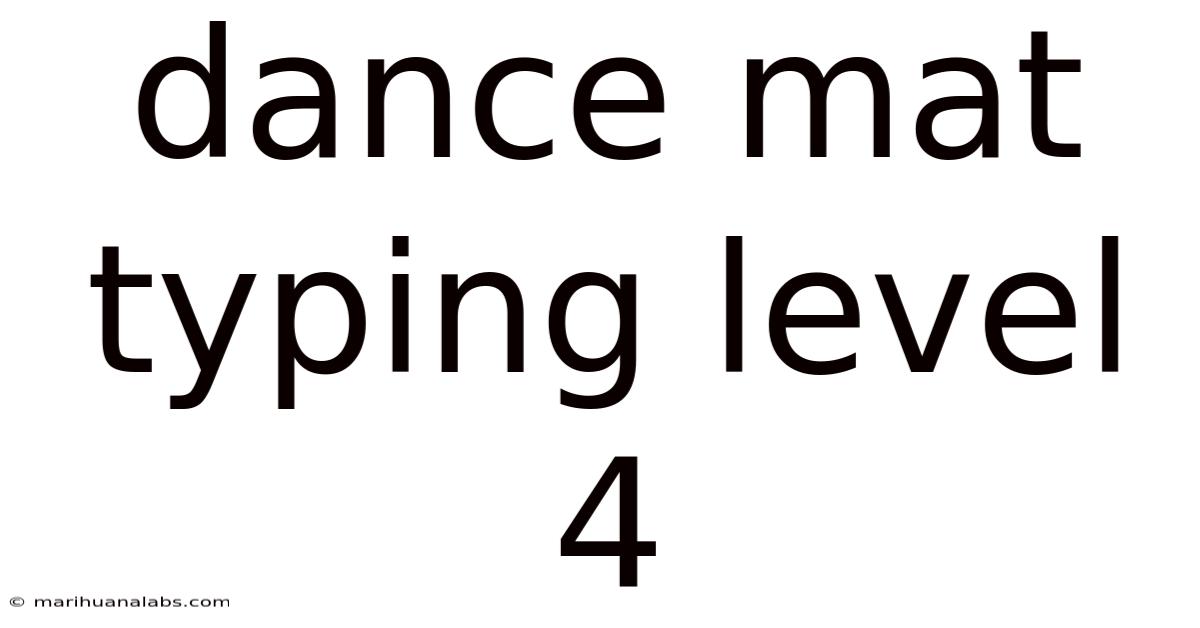 Dance Mat Typing Level 4