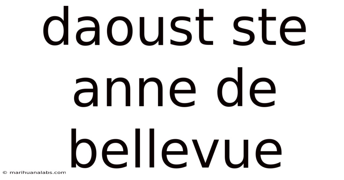 Daoust Ste Anne De Bellevue