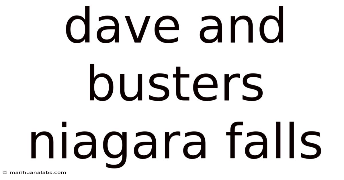 Dave And Busters Niagara Falls