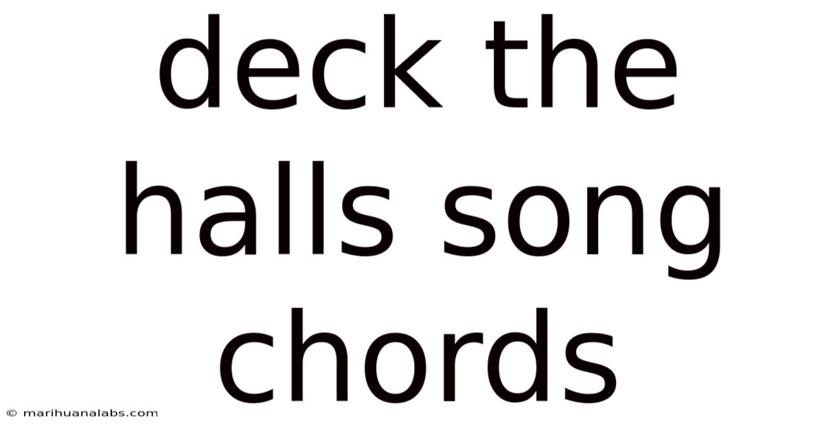 Deck The Halls Song Chords