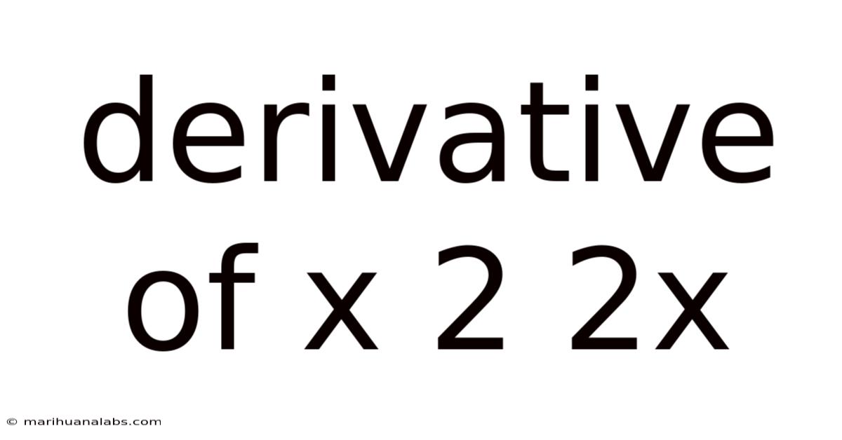 Derivative Of X 2 2x