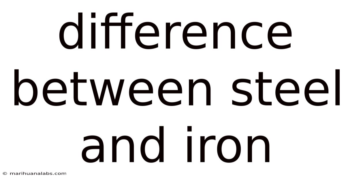 Difference Between Steel And Iron