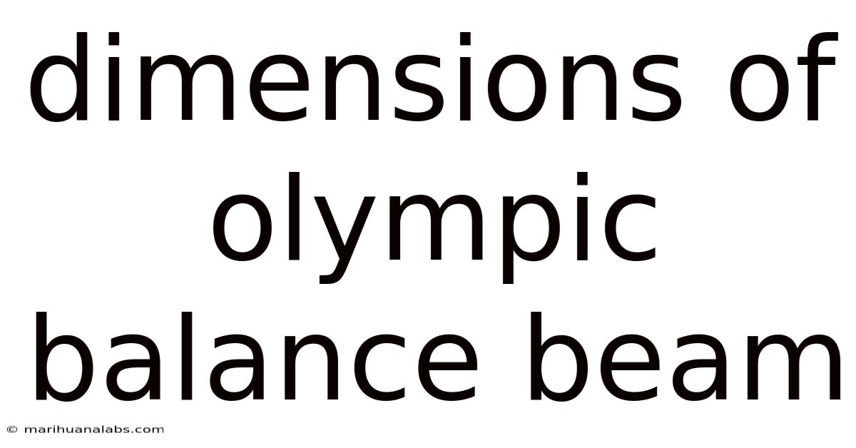 Dimensions Of Olympic Balance Beam