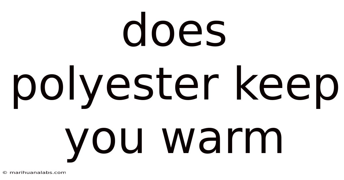 Does Polyester Keep You Warm