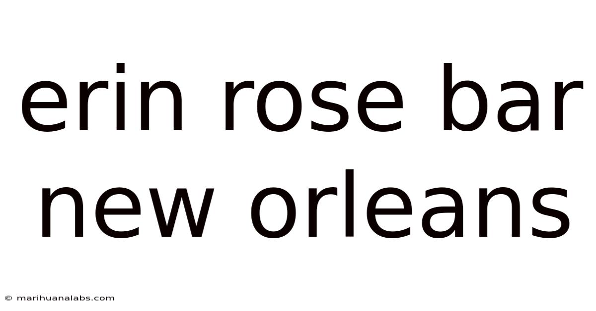 Erin Rose Bar New Orleans