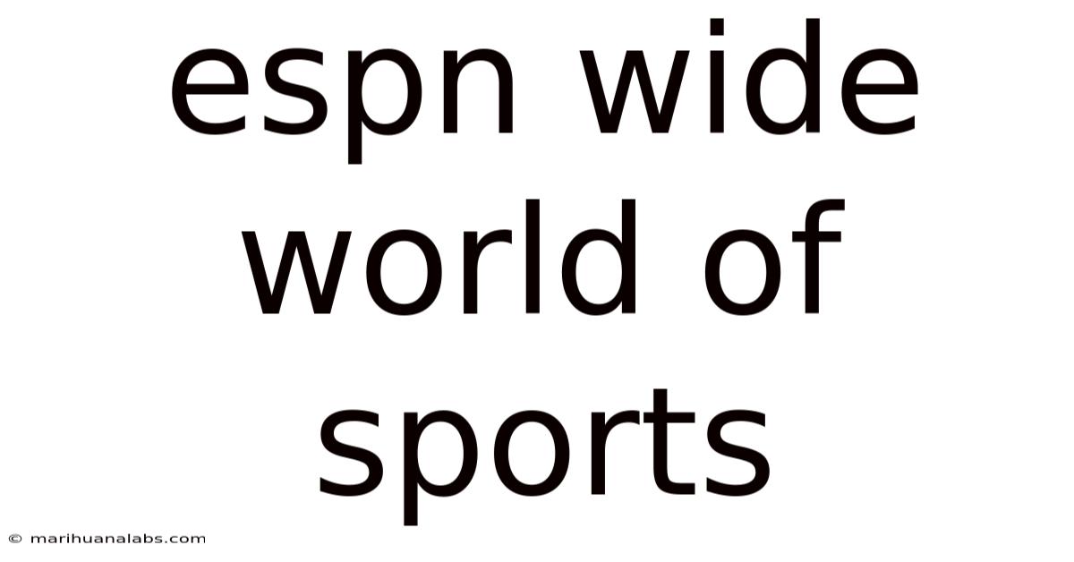 Espn Wide World Of Sports