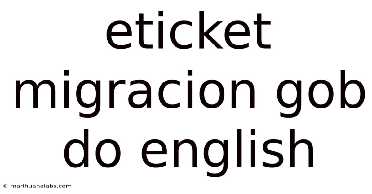 Eticket Migracion Gob Do English