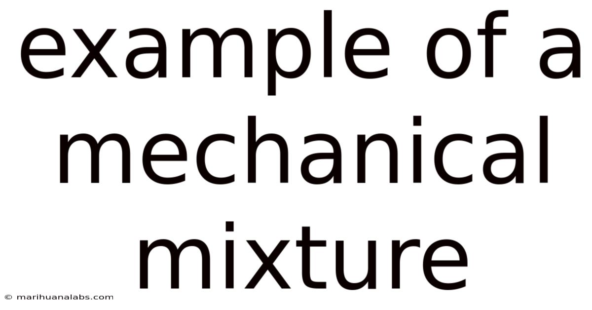 Example Of A Mechanical Mixture