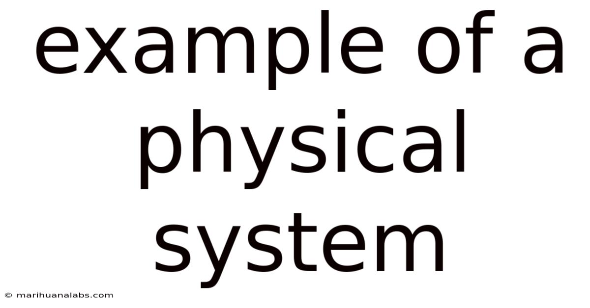 Example Of A Physical System