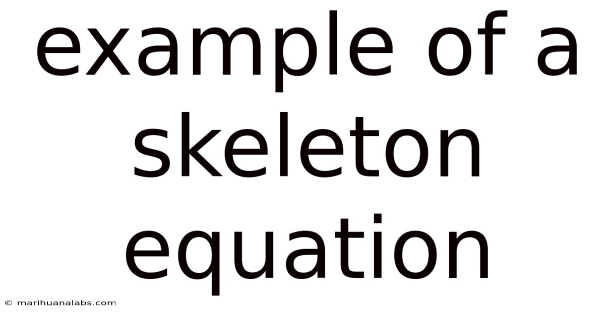 Example Of A Skeleton Equation