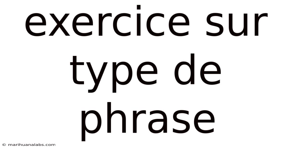 Exercice Sur Type De Phrase