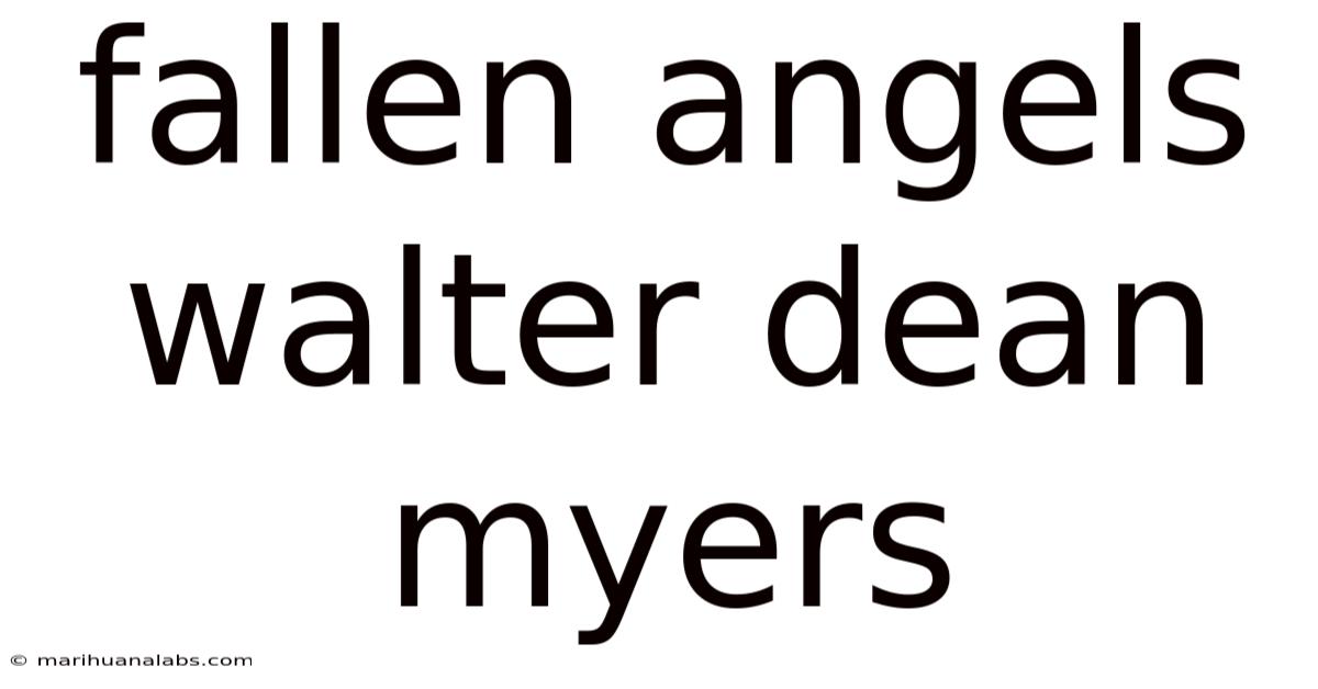 Fallen Angels Walter Dean Myers