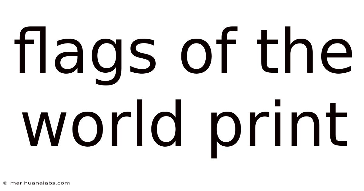 Flags Of The World Print