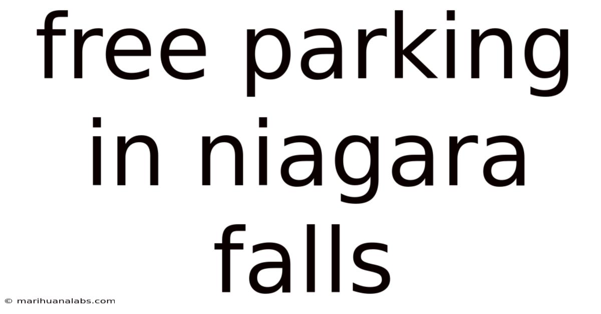 Free Parking In Niagara Falls