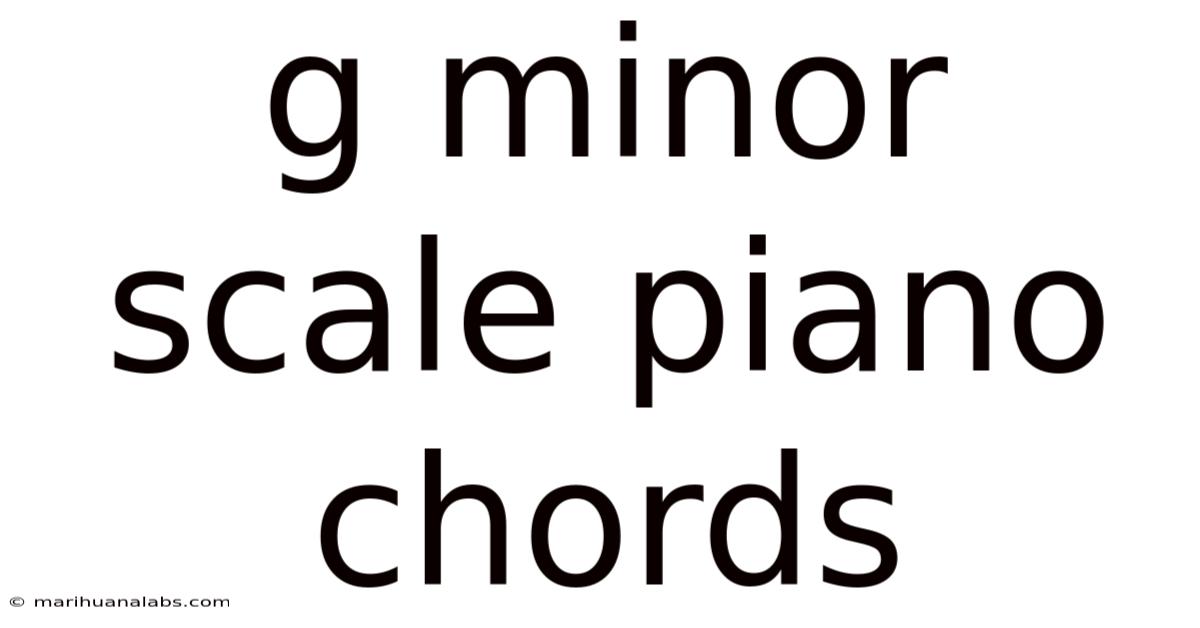G Minor Scale Piano Chords