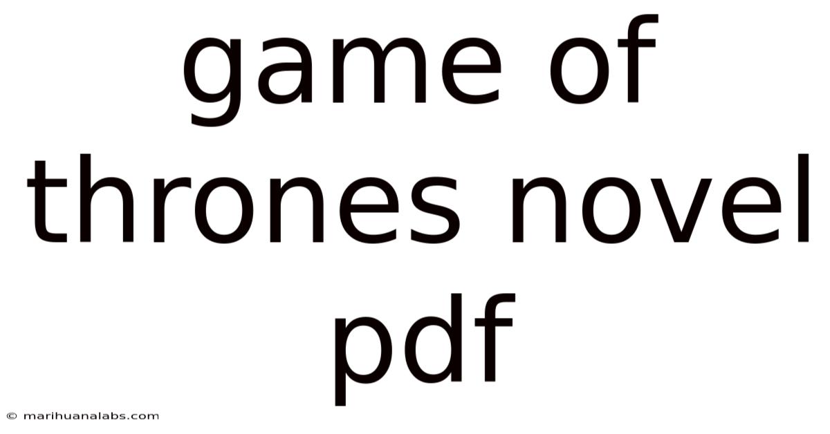 Game Of Thrones Novel Pdf