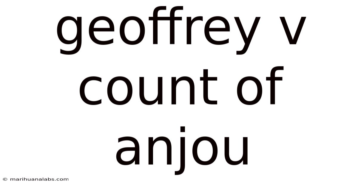 Geoffrey V Count Of Anjou