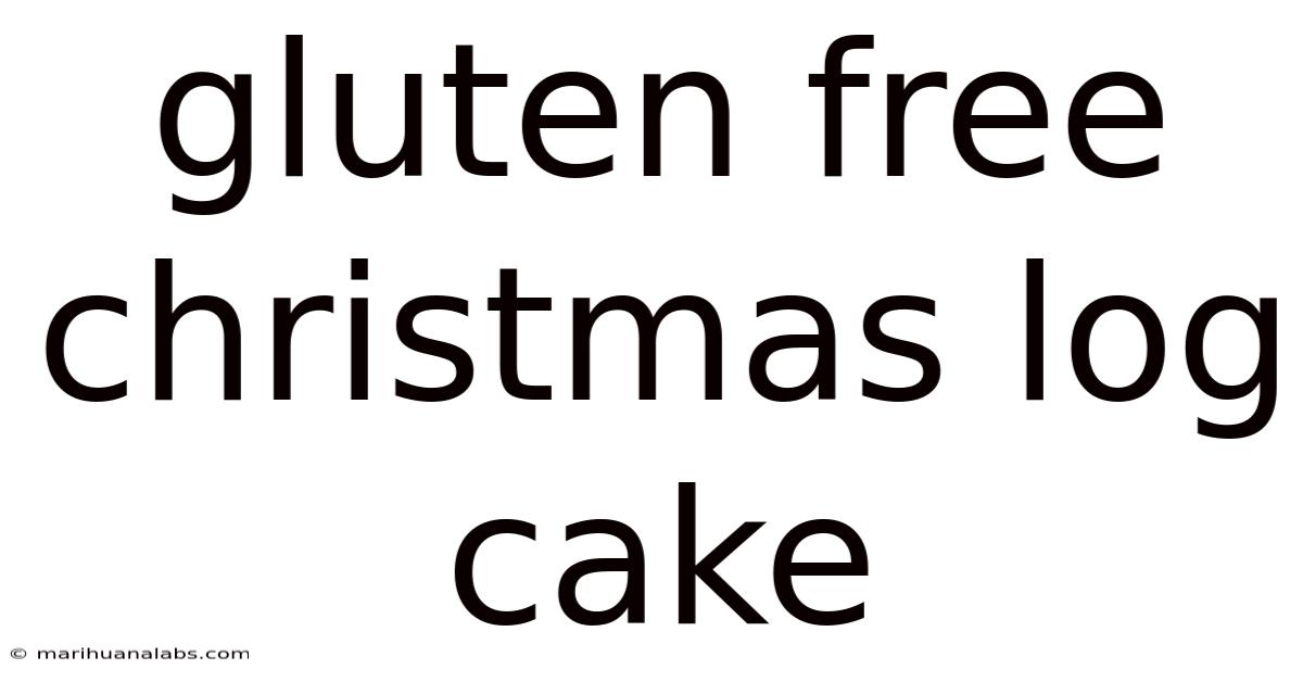 Gluten Free Christmas Log Cake