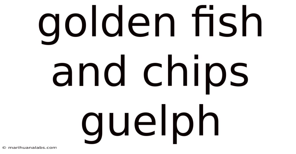 Golden Fish And Chips Guelph