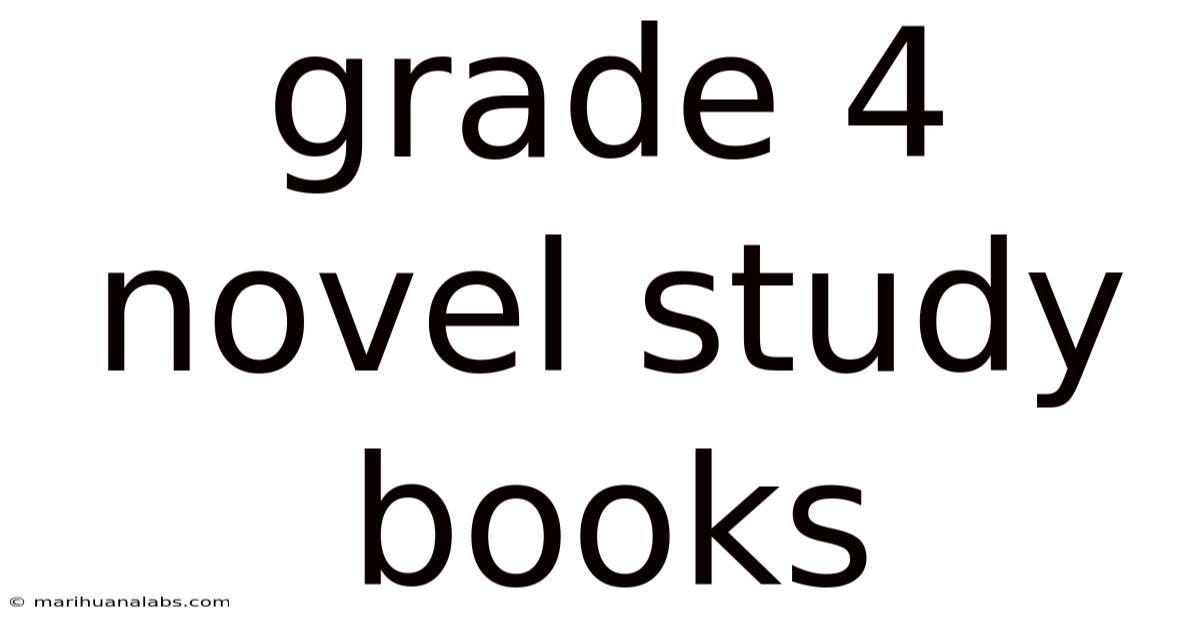Grade 4 Novel Study Books