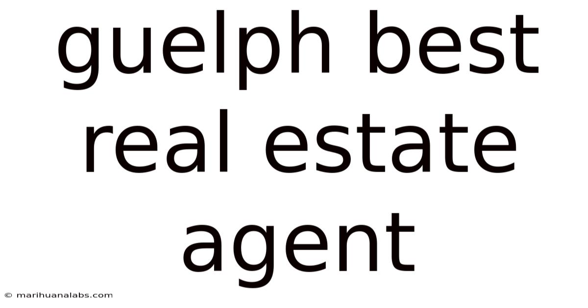 Guelph Best Real Estate Agent