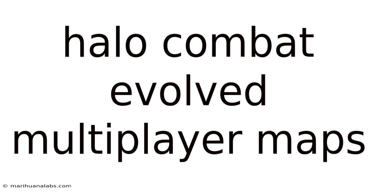 Halo Combat Evolved Multiplayer Maps