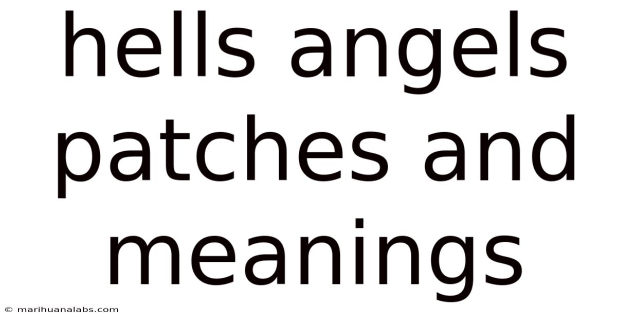 Hells Angels Patches And Meanings