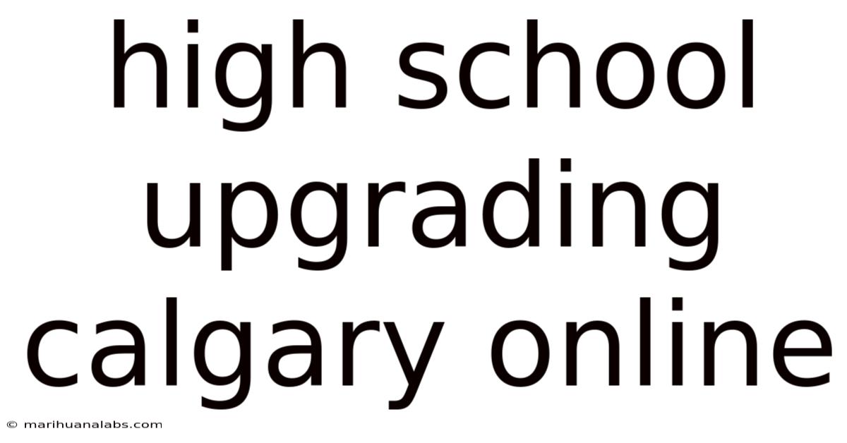 High School Upgrading Calgary Online