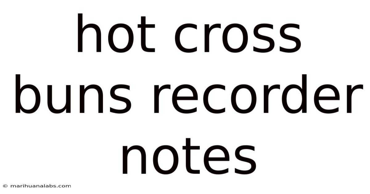 Hot Cross Buns Recorder Notes