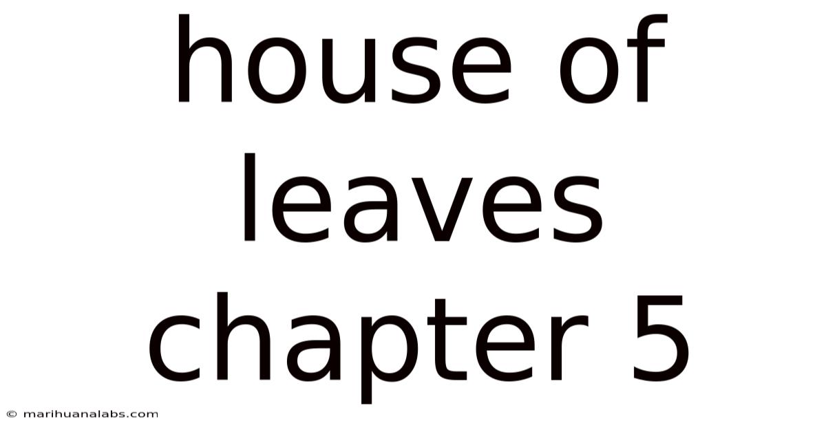 House Of Leaves Chapter 5
