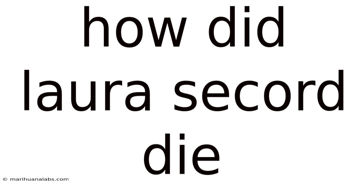 How Did Laura Secord Die