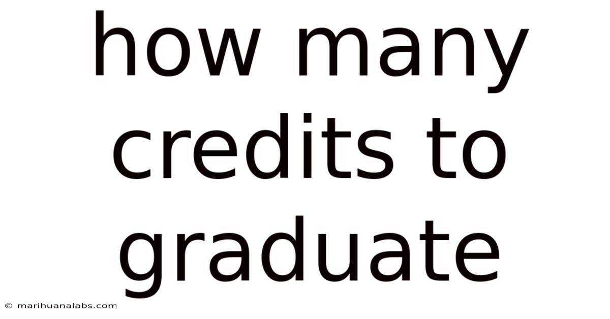 How Many Credits To Graduate
