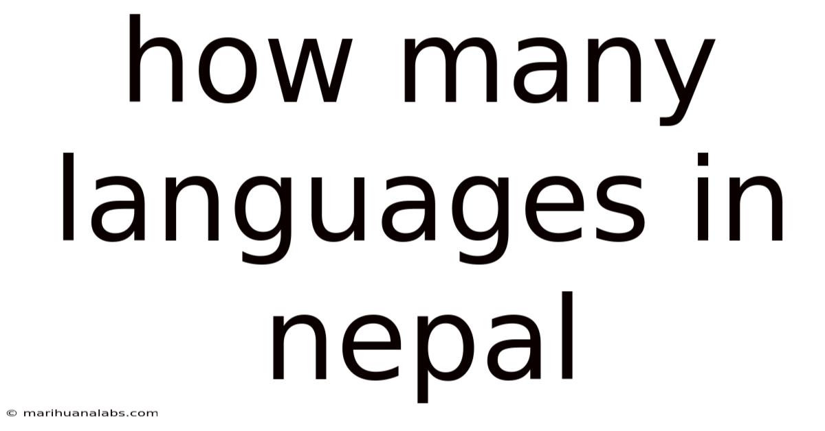 How Many Languages In Nepal