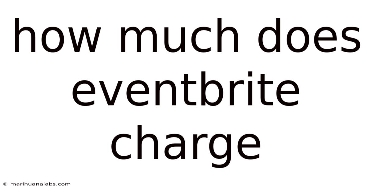 How Much Does Eventbrite Charge