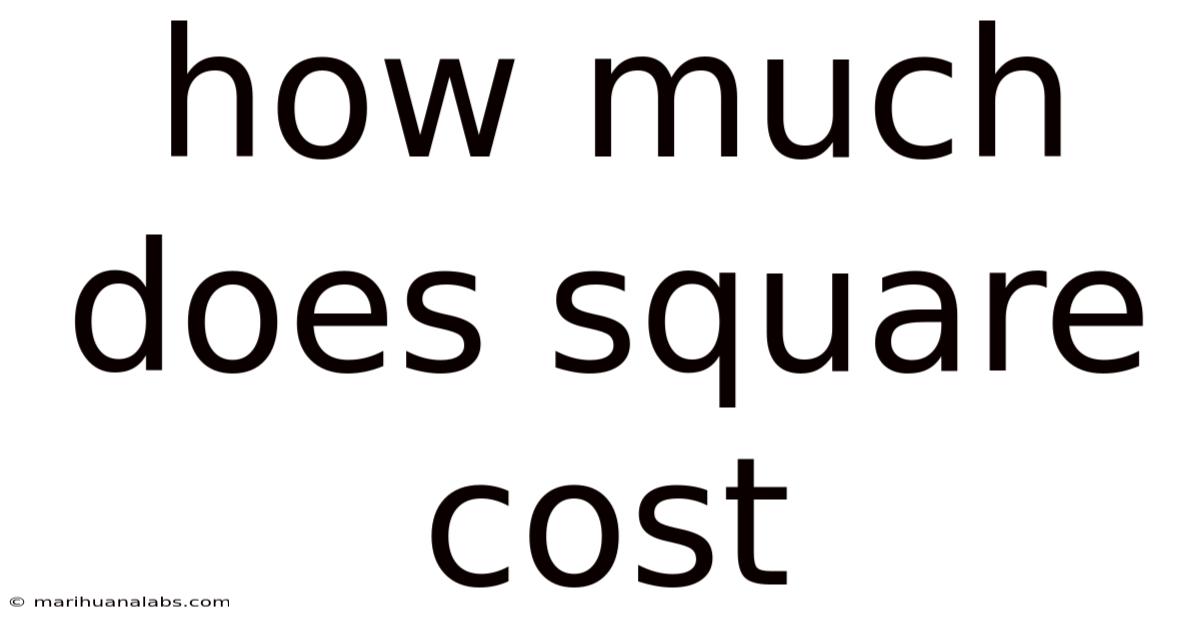 How Much Does Square Cost