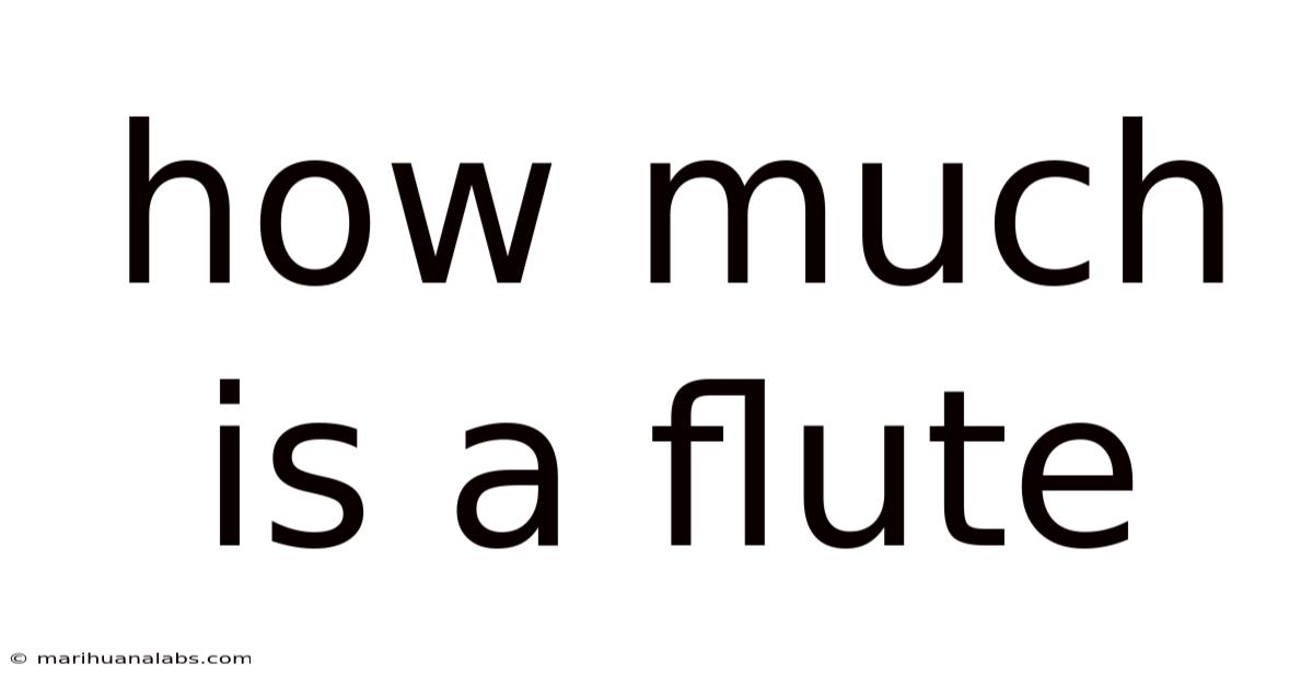 How Much Is A Flute