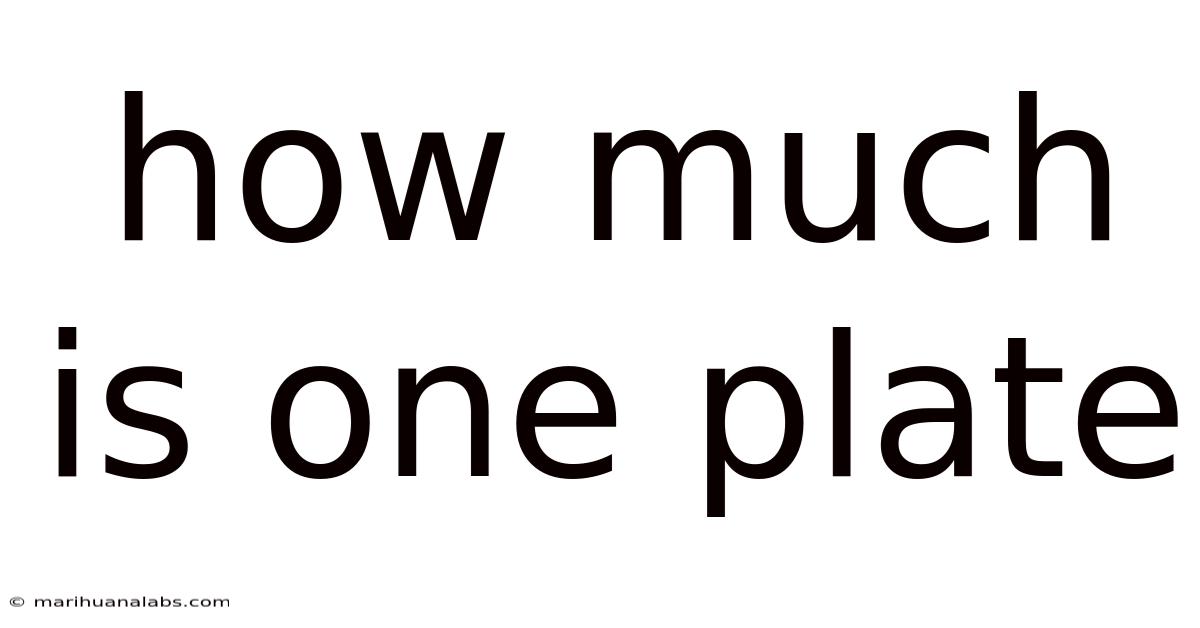 How Much Is One Plate
