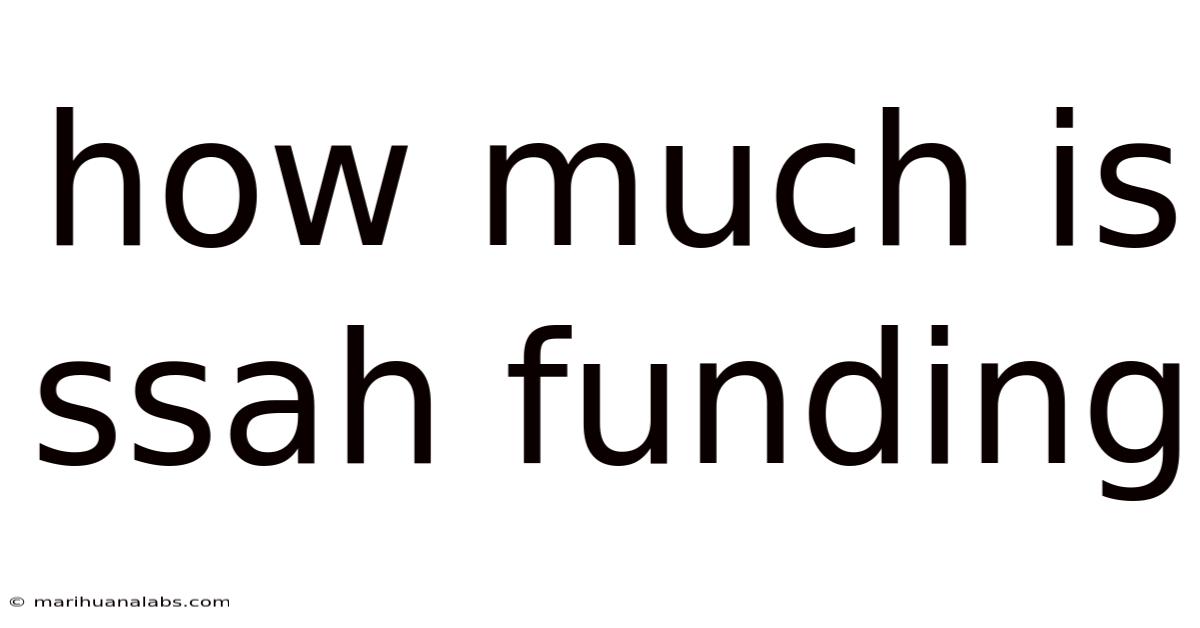 How Much Is Ssah Funding