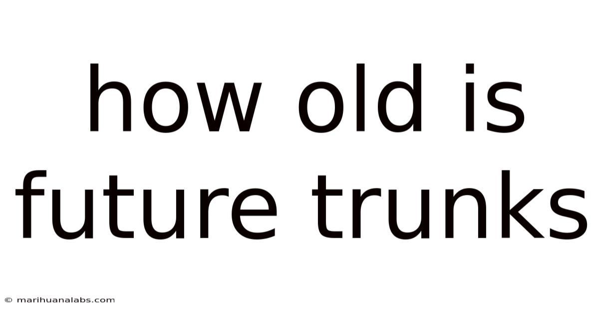 How Old Is Future Trunks
