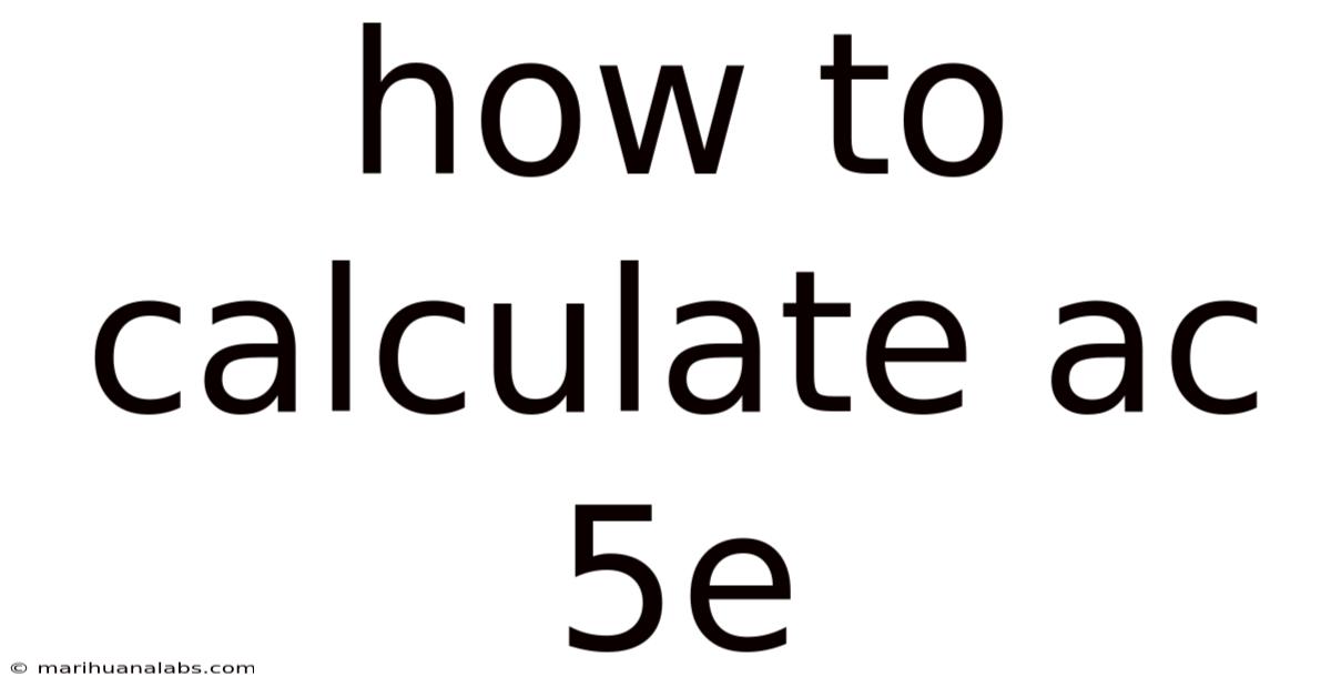 How To Calculate Ac 5e