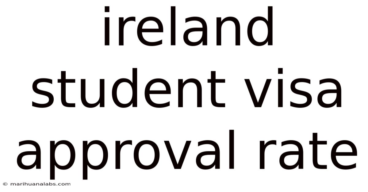 Ireland Student Visa Approval Rate