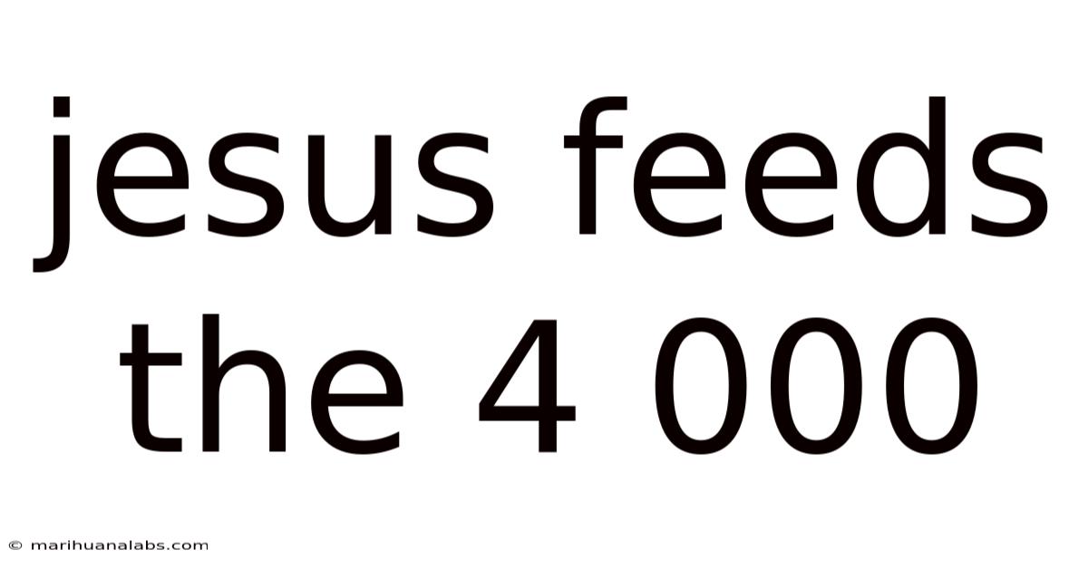 Jesus Feeds The 4 000