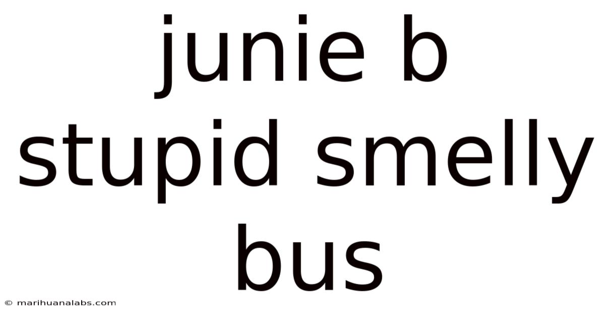Junie B Stupid Smelly Bus
