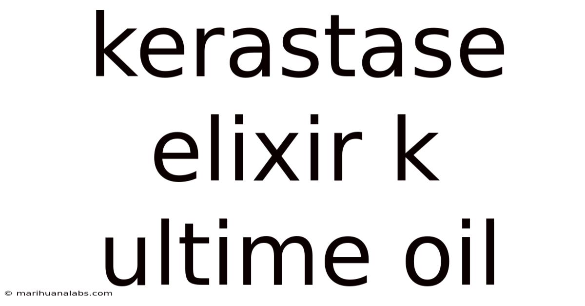 Kerastase Elixir K Ultime Oil