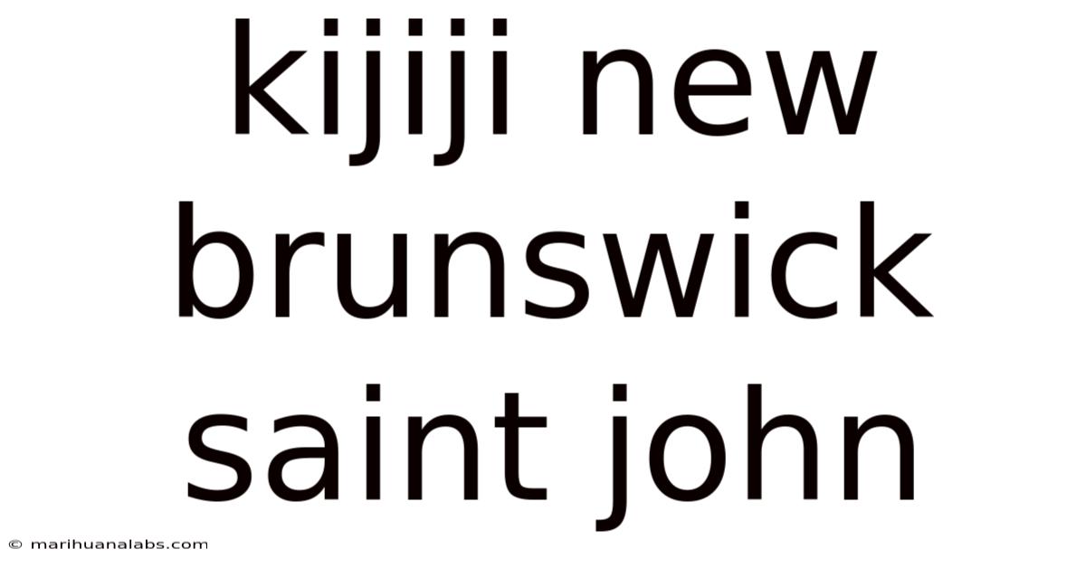 Kijiji New Brunswick Saint John