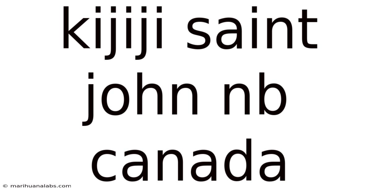 Kijiji Saint John Nb Canada
