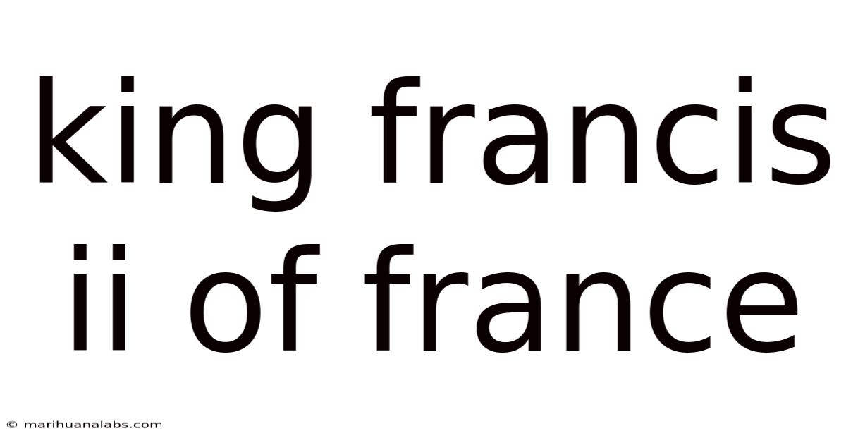 King Francis Ii Of France