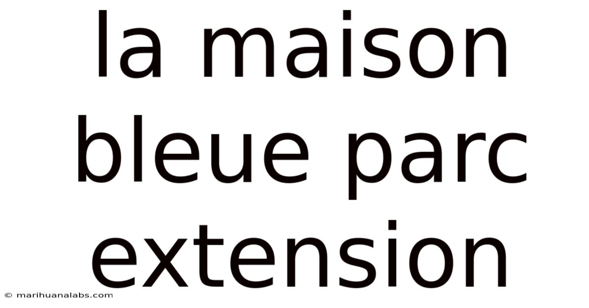 La Maison Bleue Parc Extension