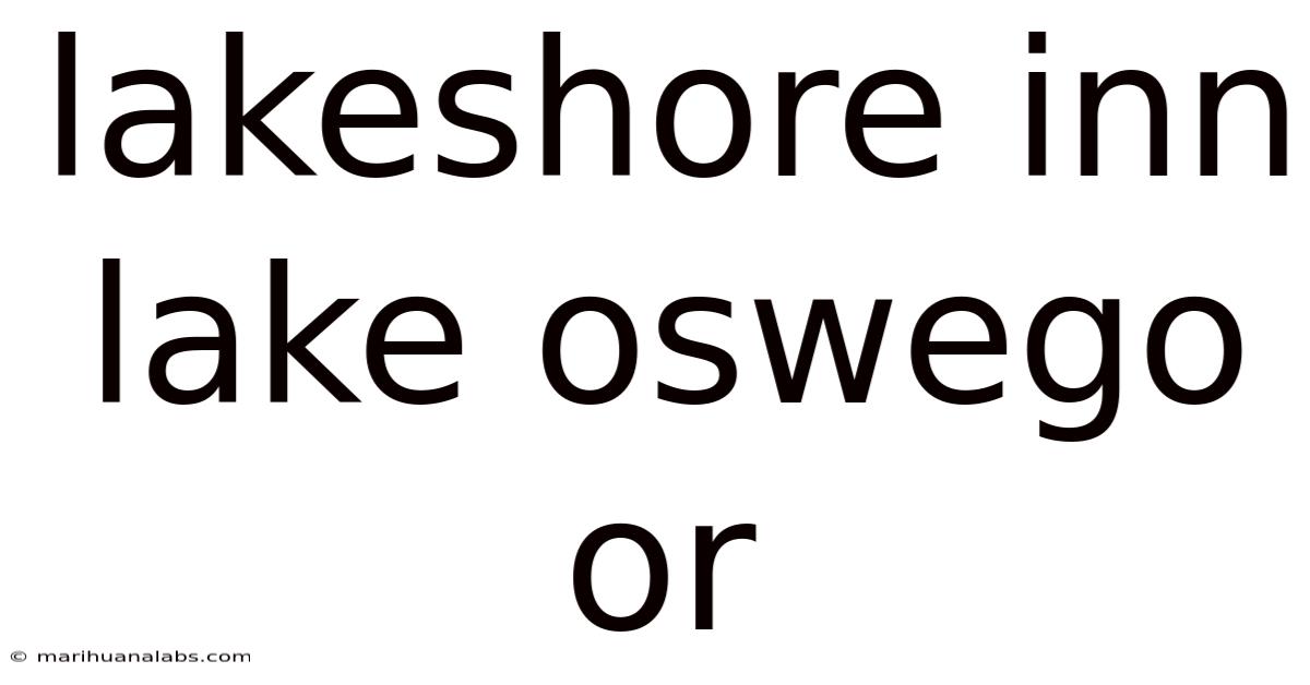 Lakeshore Inn Lake Oswego Or